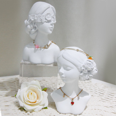 Simple Fashion Plaster Girl Series Hair Ring Bracelet Necklace Display Ornament Rack Jewelry Display Holder Storage