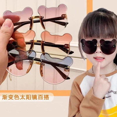 Child Sun-Proof Sunglasses Sunglasses Kids Boys Girls Fashion Trendy Baby Love Colorful Lenses Baby Sunglasses
