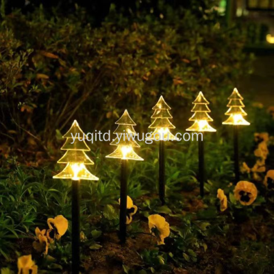 Solar Christmas Tree Ground Lamp LED Outdoor Decorative Lamp Solar Christmas Lawn Lamp Solar Garden Lamp
