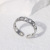 European and American Foreign Trade Cross-Border Titanium Steel Ring Female Open Stainless Steel Ring Couple Couple Rings Simple Chain Ring Wholesale