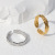 Cross-Border Couple Ring Female Opening Adjustable Stainless Steel Couple Rings Design Sense Minority Simple Titanium Steel Ring Wholesale