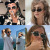 2022 New Internet Celebrity Same Striped Zebra Oval Sunglasses Men and Women Cow Cross-Border AliExpress Glasses 5192