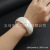 Deep Sea Shell round Edge Bracelet White Shell Stitching Surface 25mm Personality Fashion Elegant Graceful Bracelet