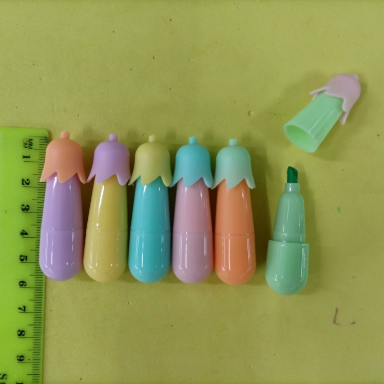 DL一101茄子6支PVC彩色荧光笔