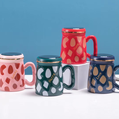 Ceramics mug keep warm cup colorful cup high-grade office mug..