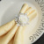 Wedding Hotel Banquet Table Napkin Ring Metal White Rose Napkin Ring Mat Towel Ring Restaurant Decorations Wholesale