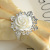 Wedding Hotel Banquet Table Napkin Ring Metal White Rose Napkin Ring Mat Towel Ring Restaurant Decorations Wholesale