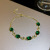 Set Diamond Bracelet Korean Pull Super Flash Bracelet Online Influencer Refined Emerald Zircon Bracelet for Women