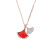 Silver Three Lucky Ginkgo Leaf Necklace Red Agate Necklace Small Skirt Light Luxury Minority Design Necklace for Women