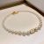 D Home 2021 Fashion CD Letter Pearl Necklace Female Online Influencer Necklace Clavicle Chain Shell Pearls Bracelet Set