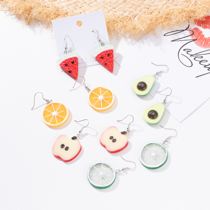 韩版ins夏日小清新水果耳环趣味可爱少女百搭耳坠耳钉耳饰