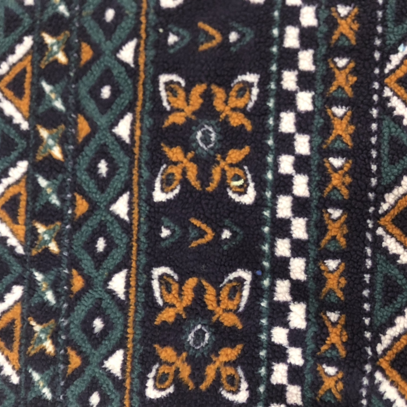 藏青提花羊羔绒