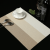 Three-Color Gradient Horizontal Stripe Environmental Protection Placemat PVC Western-Style Placemat Heat Proof Mat