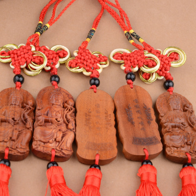 Zhonggong Craft Safe Trip Rosewood Quality Automobile Hanging Ornament Buddha Pendant