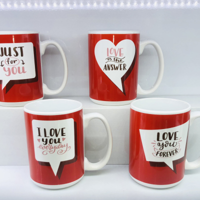 Lv953 Creative Valentine's Day Ceramic Cup 14 Oz Mug Daily Use Articles Water Cup Wedding Gifts Cup2023