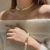 D Home 2021 Fashion CD Letter Pearl Necklace Female Online Influencer Necklace Clavicle Chain Shell Pearls Bracelet Set