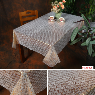 Gilding Tablecloth Exhibition Stall Tablecloth Wholesale Source Factory Waterproof Oil-Proof Lace Tablecloth