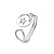 Sterling Silver Pentagram Ring Retro Distressed Ins Female Couple Fashion Simple Index Finger Ring Silver Accessories