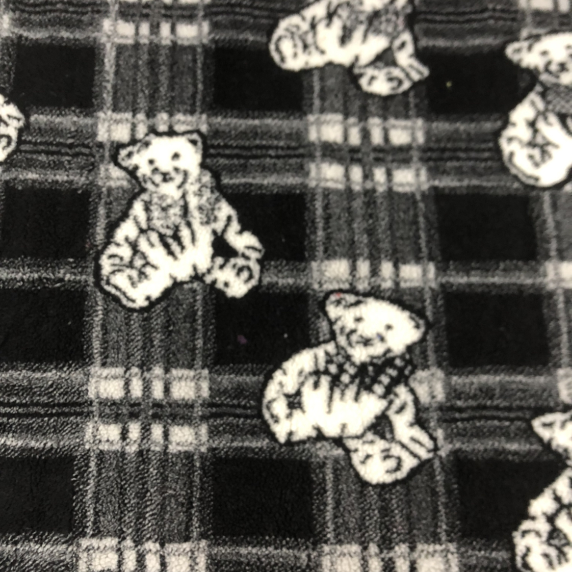 黑白夹子小能提花羊羔毛