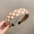 Autumn And Winter Wool Knitted Houndstooth Headband Wide-Brimmed Multi-Color All-Matching Comfortable Face-Showing Small Headband Retro Internet Hot Hair Accessories