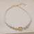 D Home 2021 Fashion CD Letter Pearl Necklace Female Online Influencer Necklace Clavicle Chain Shell Pearls Bracelet Set