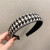 Autumn And Winter Wool Knitted Houndstooth Headband Wide-Brimmed Multi-Color All-Matching Comfortable Face-Showing Small Headband Retro Internet Hot Hair Accessories