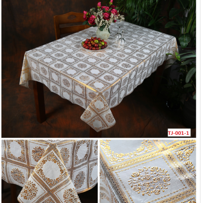 Hotel Home Golden of European Style Tablecloth Waterproof Oil Draining Anti-Scalding Table Mat Coffee Table TV Cabinet Shoe Cabinet Tablecloth Wholesale