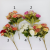 Factory Direct Sales Autumn Rose Engineering Artificial Flower Fake Plastic Flowers Silk Flower Wedding Small Handle Foreign Trade Floriculture Soft Outfit