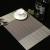 Three-Color Gradient Horizontal Stripe Environmental Protection Placemat PVC Western-Style Placemat Heat Proof Mat
