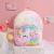 Unicorn Unicorn Tie-Dyed Cartoon Plush Backpack Children Cute Bow Kindergarten Backpack Women