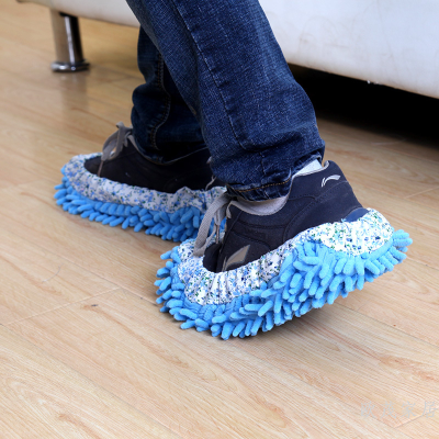 Factory Wholesale Chenille Shoe Cover Lazy Mopping Shoe Cover Removable and Washable Cleaning Ground Slippers Mop Cover