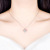 Love Necklace for Women Japanese and Korean Simple Student Girlfriends Silver Rotating Clavicle Chain TikTok Same Style