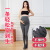 Pregnant Women's Leggings Autumn and Winter Fleece-Lined Thickened Large Size Vertical Stripes Cotton Belly Support Adjustable Bottoming Body Stocking Warm Leggings