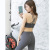 2021 New Sports Underwear Women's Shockproof Push-up Workout Bra Cross Beauty Back Nude Feel Brushed Yoga Vest