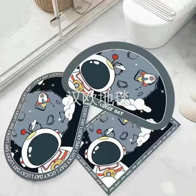 Diatom Ooze Floor Mat Set Combination Hydrophilic Pad Set Floor Mat Non-Slip Mat Water Absorbing Blanket Bathroom Mats