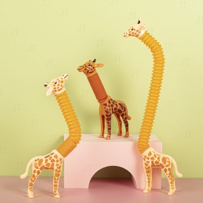 Manufacturers with Lights Giraffe Creative DIY Stretch Tube Luminous Modeling Variety Squeezing Toy Decompression Toys for Children