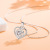 Love Necklace for Women Japanese and Korean Simple Student Girlfriends Silver Rotating Clavicle Chain TikTok Same Style