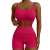 2022 Amazon Seamless Sports Fitness Yoga Wear Knitting Suit Pressure Line Exercise New Female