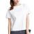 Short-Sleeved T-shirt Cotton Sweat-Absorbent Shirt Cotton Sense Yoga Jacket Fitness Running round Collar Yoga Training Pure White Short Sleeve