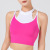 Fixed Cup Sports Vest Bra Ice Feeling round Neck Short Vest One-Piece Cup Sports Sling Contrast Color Light Beauty Back Women