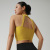 Sports Vest Bra Summer Spot round Neck Short Vest Support Yellow Simple Wear Sports Not Support Sports Sling