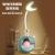 New Moon Micro Charging Lamp Mini Astronaut Desktop Rechargeable LED Small Night Lamp Bedroom Bedside Lamp