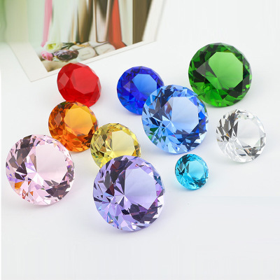 Wholesale Crystal Diamond K9 Crystal Diamond Crystal Ornaments Various Models Transparent Colored Glass Crystal Diamond