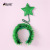 Factory in Stock Wholesale Hairware New Fluffy BBS Baby Headband 5-Color Five-Pointed Star Children's Christmas Headband