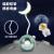 New Moon Micro Charging Lamp Mini Astronaut Desktop Rechargeable LED Small Night Lamp Bedroom Bedside Lamp