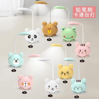 Cute USB Charging Homework Children Table Lamp Student Desktop Mini Lamp Folding Hose Adjustable Desk Lamp