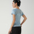 Short-Sleeved T-shirt Women's Mesh Stitching Sweat-Absorbent Shirt Yoga Jacket Fitness Running Yoga Training Breathable Short-Sleeved