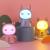 Trending Girl Dormitory Desktop Mini Cartoon Small Night Lamp Decoration Children's Bedroom Rechargeable LED Bedside Ambience Light