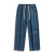 Women's Korean-Style Wide-Leg Jeans 2022 Autumn New Retro Easy Matching Loose Stitching Design Pants