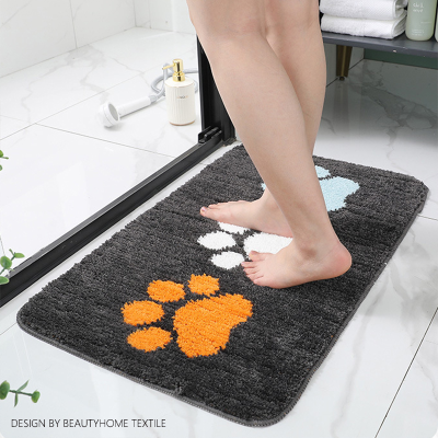 New Cartoon Cute Fluffy Floor Mat Rug Absorbent Bathroom Non-Slip Hallway Entrance Household Bedroom Foot Mat Carpet